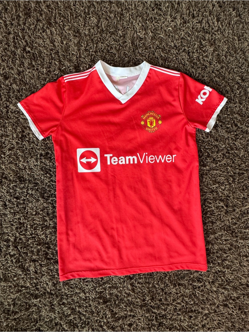 Red Manchester United TeamViewer Soccer Jersey - Youth